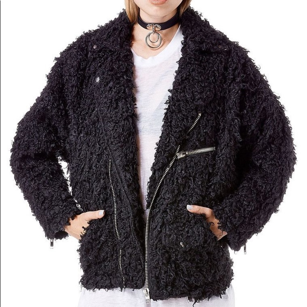RARE Unif Poodle Moto Jacket